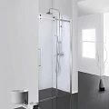 Душевая дверь в нишу Bravat Wave 120x200см BD120.4102S профиль хром, стекло прозрачное