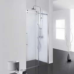 Душевая дверь в нишу Bravat Wave 120x200см BD120.4102S профиль хром, стекло прозрачное