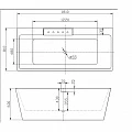 Акриловая ванна BelBagno 150x74x59 BB19-150-75 белая глянцевая
