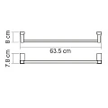 Полотенцедержатель Wasserkraft Lopau K-6030 хром