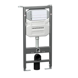 Система инсталляции для унитазов Ceramica Nova Envision Flat CN1002W с кнопкой белая глянцевая