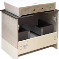 Тумба с раковиной Comforty Прага 60 дуб 00003465CF белая, с антрацитовой столешницей