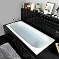 Акриловая ванна BERGES NELU 170x75 с каркасом 050023 белая глянцевая