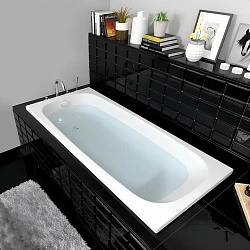 Акриловая ванна BERGES NELU 180x80 с каркасом 050024 белая глянцевая