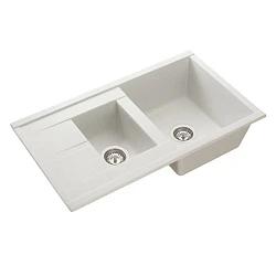 Кухонная мойка Aquaton Делия 87 87х22х51см 1A716232DE240 белая глянцевая