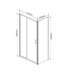 Душевой уголок Vincea Garda 110х100см VSR-1G1011CH профиль хром, стекло шиншилла