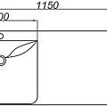 Раковина подвесная Aqwella Forma 115 FOR.11.04.D-L левая, белая