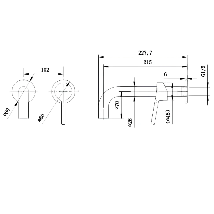 Смеситель для раковины Bravat P8461217BW-ENG черный