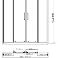 Шторка на ванну Wasserkraft Lippe 170x150см 45S02-170 профиль хром, стекло прозрачное