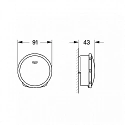 Накладная панель для ванны на слив-перелив Grohe Talentofill 19952000 хром