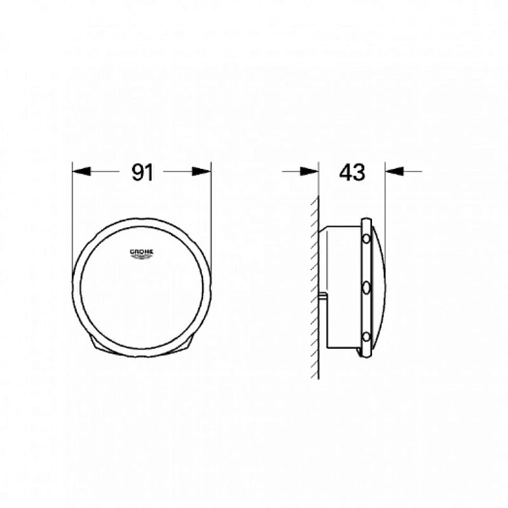 Накладная панель для ванны на слив-перелив Grohe Talentofill 19952000 хром