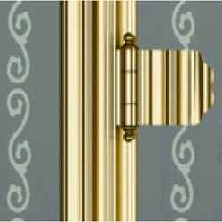 Душевая дверь в нишу Cezares 120см RETRO-B-11-120-PP-G-L профиль золото, стекло матовое с узором