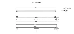 Душевой лоток Berges Super Slim 70 090053 хром матовый
