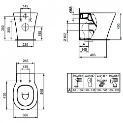 Унитаз приставной Ideal Standard Connect Air AquaBlade Е004201 белый глянец