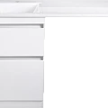 Тумба с раковиной Style Line Даллас 110 напольная, левая, эмаль, белый глянец