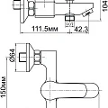 Смеситель для ванны с душем Aquanet Massima SD21121 хром