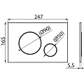 Кнопка смыва AlcaPlast THIN M672 хром матовая