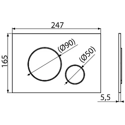 Кнопка смыва AlcaPlast THIN M672 хром матовая
