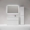 Тумба с раковиной Sancos Folk Floor 120 правая, напольная, Bianco