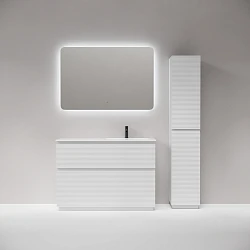 Тумба с раковиной Sancos Folk Floor 120 правая, напольная, Bianco