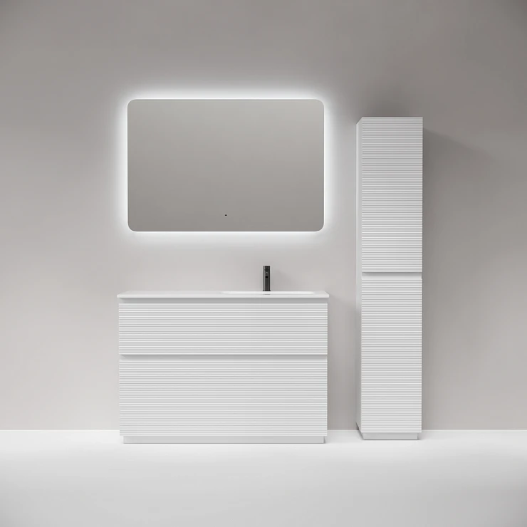 Тумба с раковиной Sancos Folk Floor 120 правая, напольная, Bianco