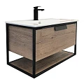 Тумба с раковиной Comforty Бонн 90 00-00003466CF дуб темный