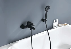 Смеситель для ванны с душем Aquatek Оберон AQ1249MB черный матовый