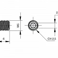 Винт Cezares Cadro M5x6 82918.0186 черный