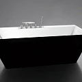 Акриловая ванна BelBagno 181x80x60 BB19-NERO/BIA черная
