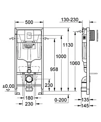 Система инсталляции для унитазов Grohe Rapid SL 38775001 4в1 с кнопкой хром глянцевая