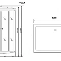 Душевая кабина Niagara Luxe 120х90см NGL-7711W L профиль серебро