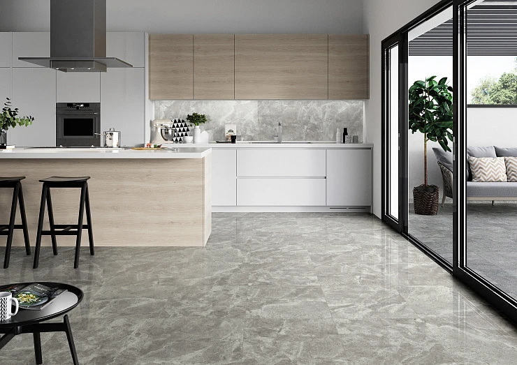 Керамогранит House 60x60 TM6604 под цемент, темно-серый матовый