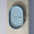 Раковина накладная Ceramica nova Element 600*380*122мм CN6048ML голубая матовая