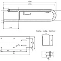 Поручень откидной Bemeta 301102281