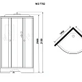Душевая кабина Niagara Luxe 100х100см NG-7702M профиль хром