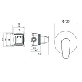 Смеситель для душа Aquatek Бетта AQ1166CR с внутренней частью, хром