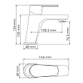 Смеситель для раковины Wasserkraft Dill 6103 хром