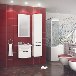 Тумба с раковиной Aquaton Ария 50 белая