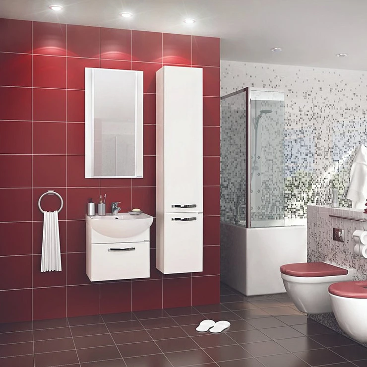Тумба с раковиной Aquaton Ария 50 белая
