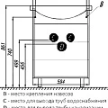Тумба с раковиной Aquaton Фиджи 60 белая