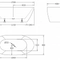 Акриловая ванна BelBagno 170x80 BB77-1700 белая глянцевая