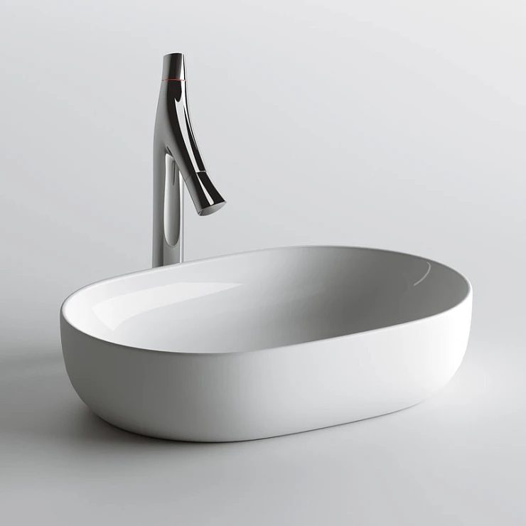 Раковина накладная Ceramica Nova Element CN6047 белая глянцевая