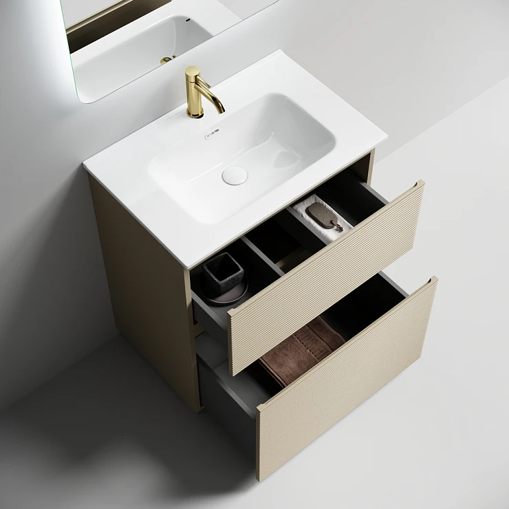 Тумба с раковиной Sancos Folk Floor 70 напольная, капучино