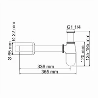 Сифон для раковины Wasserkraft Isar A095