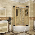 Душевая кабина Niagara Luxe 120x80см NGL-7712G R профиль золото