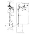 Душевая стойка Sancos Kanedo SC7200CH с термостатом, хром