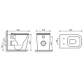 Унитаз приставной Ceramica Nova Cubic CN1809 белый глянец