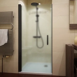 Душевая дверь в нишу GuteWetter Lux Door 66х200 GK-601-CH02 R профиль черный, стекло матовое