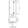 Душевой уголок Wasserkraft Aller 120x100см 10H10RBLACK профиль хром/черный, стекло прозрачное
