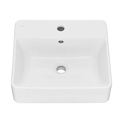 Раковина накладная AQUATON Geometry WQ8A37000000004 45х40 см, белая глянцевая